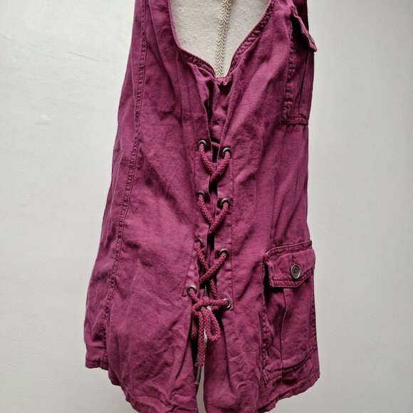 Maurices Vest Button Collar Purple Womens Large Tags Pockets - Picture 3 of 11